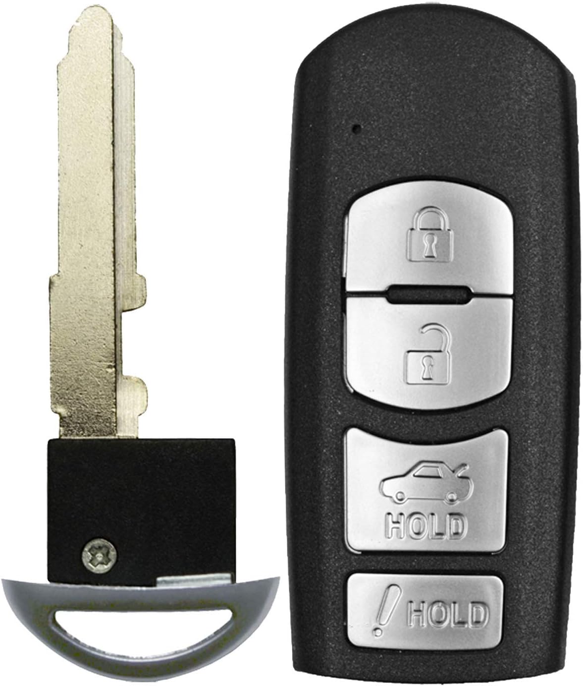 Replacment for Mazda 3 and 6 Smart Proximity Keyless Entry Remote FCC ID WAZSKE13D01 / P/N: GJR9-67-5RY or 662F-SKE13D0