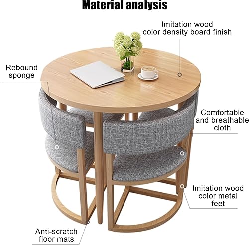 Miniatura 2 de YVYKFZD Round Conference Table, Small Office Reception Room Club Table, Business Conference Room Table and Chair, Simple Kitchen Dining Table Set
