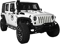 Vista 3 de Hooke Road Wrangler - Rejilla frontal con bandera de Estados Unidos, deflector de insectos para Jeep Wrangler JK & Unlimited 2007-2018