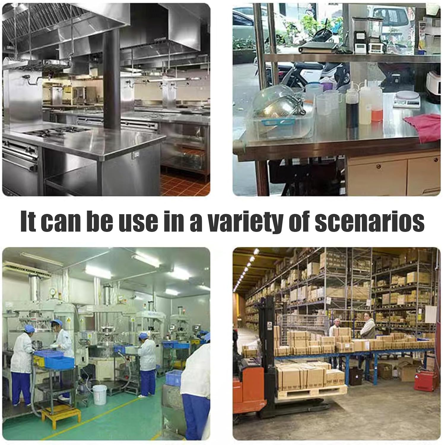 Thickened Three-layer Stainless Steel Workbench Kitchen Prep Table Chopping Table Open Storage Shelf Sturdy Metal Table(23.6 * 23.6 * 31.5in)