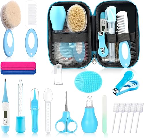 Vista 8 de Kit de cuidado de la salud y aseo para bebés recién nacidos, kit de cuidado de bebé de 24 piezas mejorado, juego de cuidado de la salud