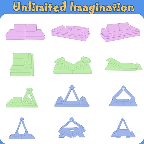 Miniatura 4 de Sofá modular para niños, sofá para niños pequeños y bebés, sala de juegosdormitorio, perfecto para niños y bebés para jugar y descansar, ideal para