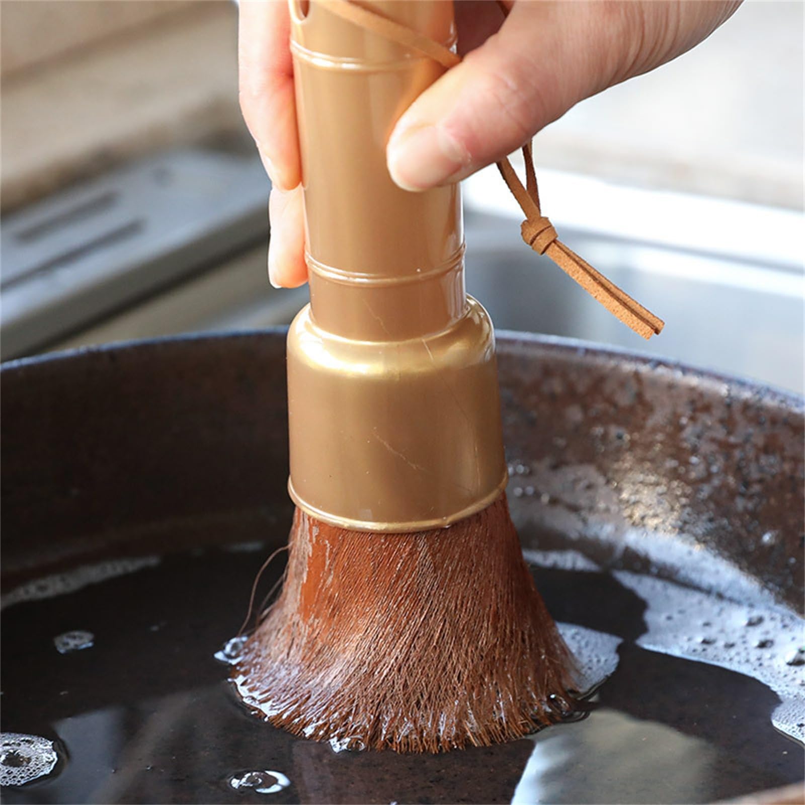 Cepillo para Ollas de Cocina Cepillo de Olla Limpieza Cocina con Mango plástico para Fregaderos y Encimeras de Cocina