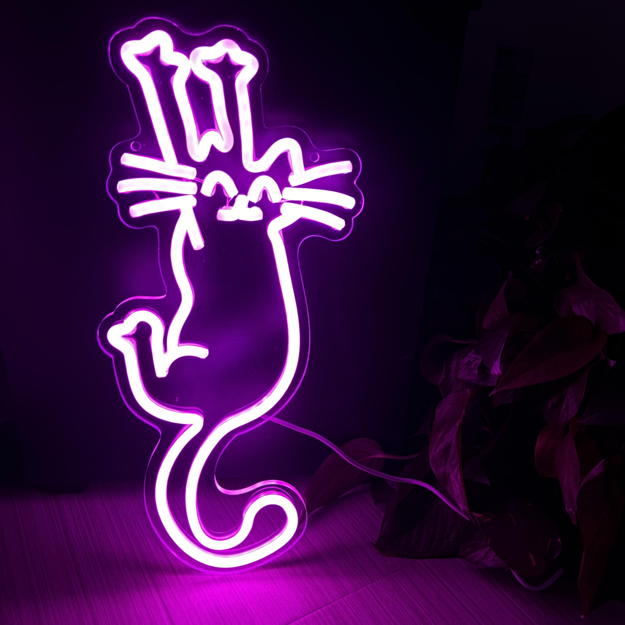 Neonowy znak z kotem, koty, prezent na Dzień Matki, prezent dla mamy, dla matki, neonowy znak świetlny LED, niestandardowy znak dla miłośników kotów, prezent dla kota