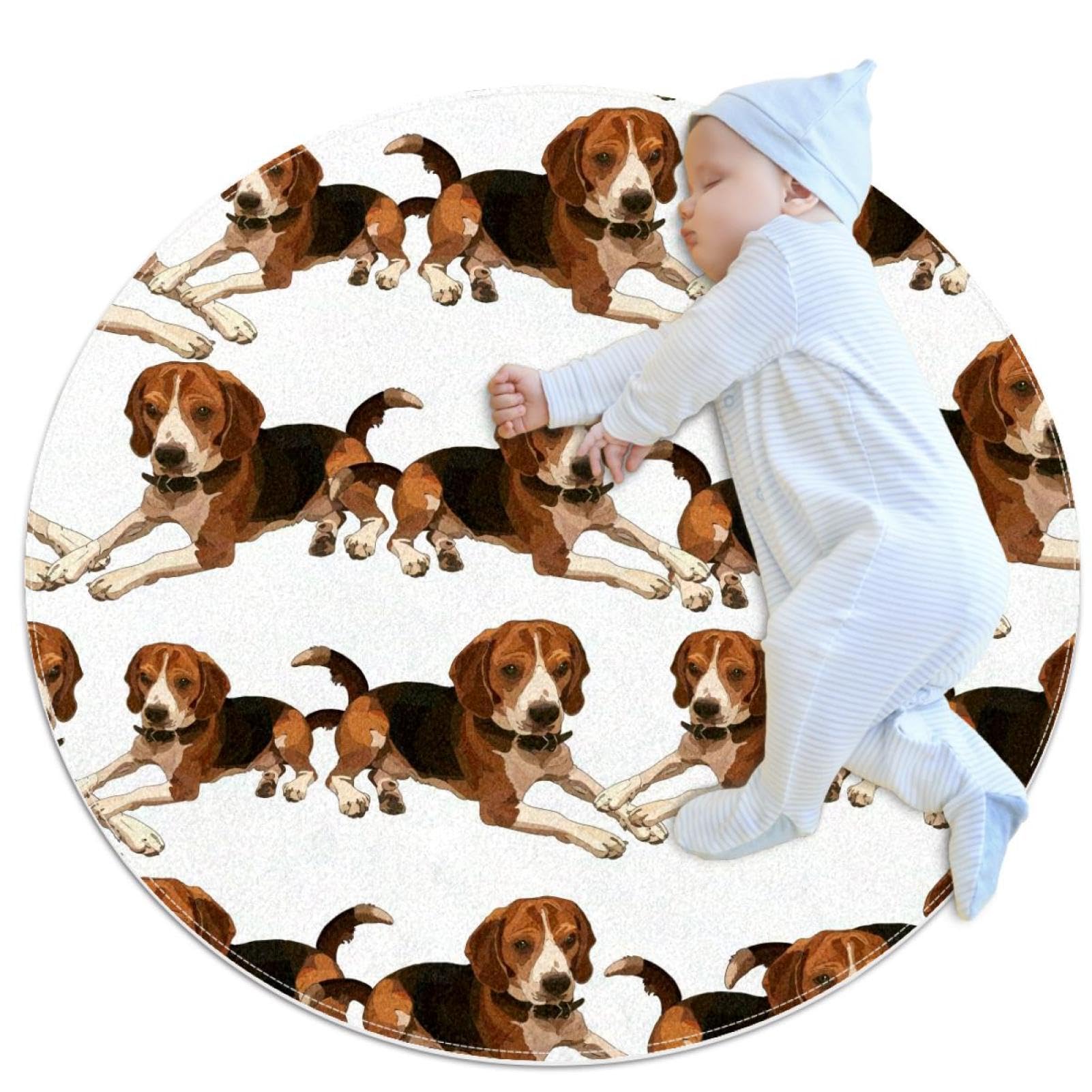 Tapis de salle de bain antidérapant rond 1m décoratif chambre enfant