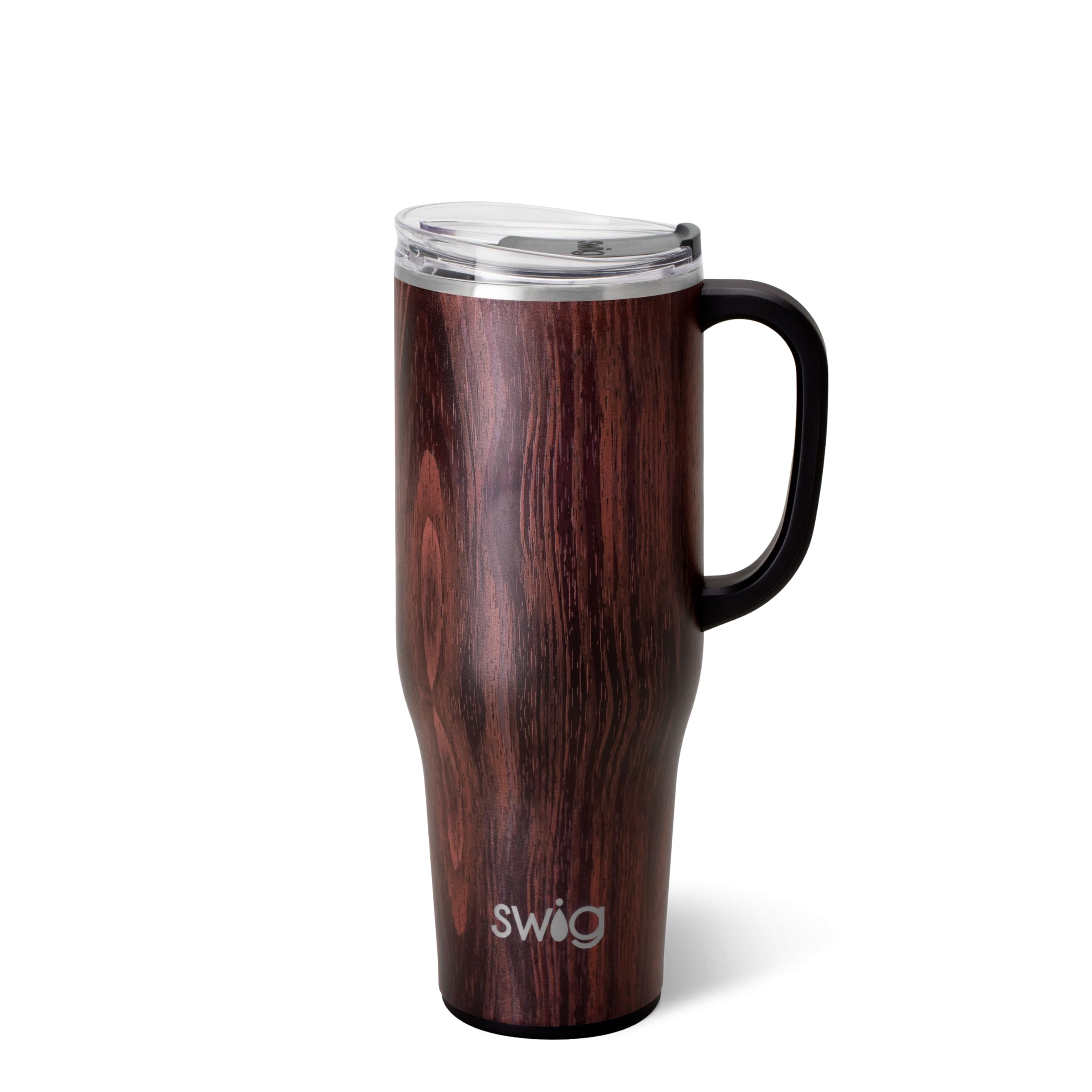 Swig Life 40oz Mega Mug, 40 oz Tumbler with Handle, Cup Holder Friendly, Dishwasher Safe, Extra Large Insulated Tumbler, Stainless Steel (Bourbon Barrel)