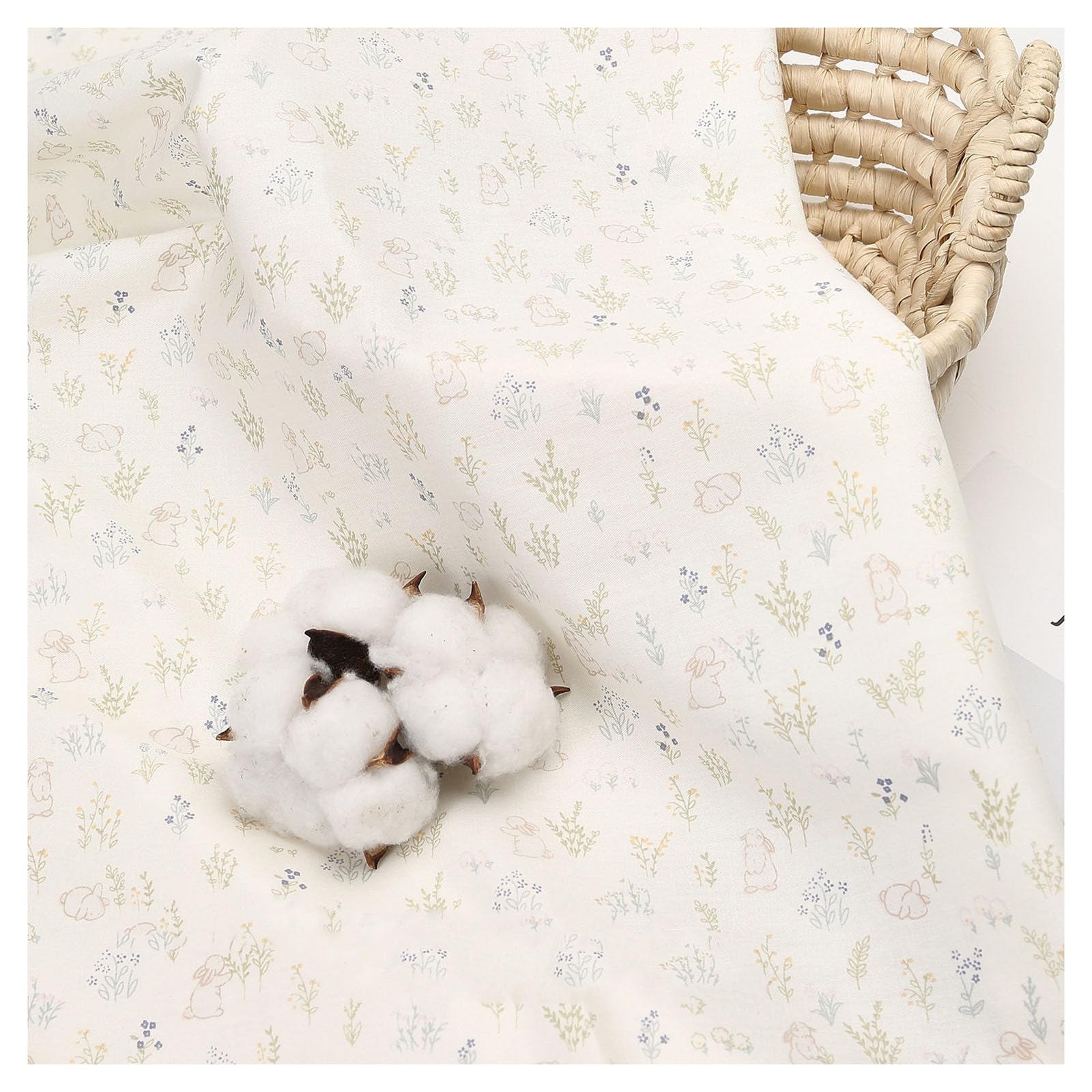 Tissu en coton pour bébé - 100 x 235 cm - Vendu au mètre - Tissu pour