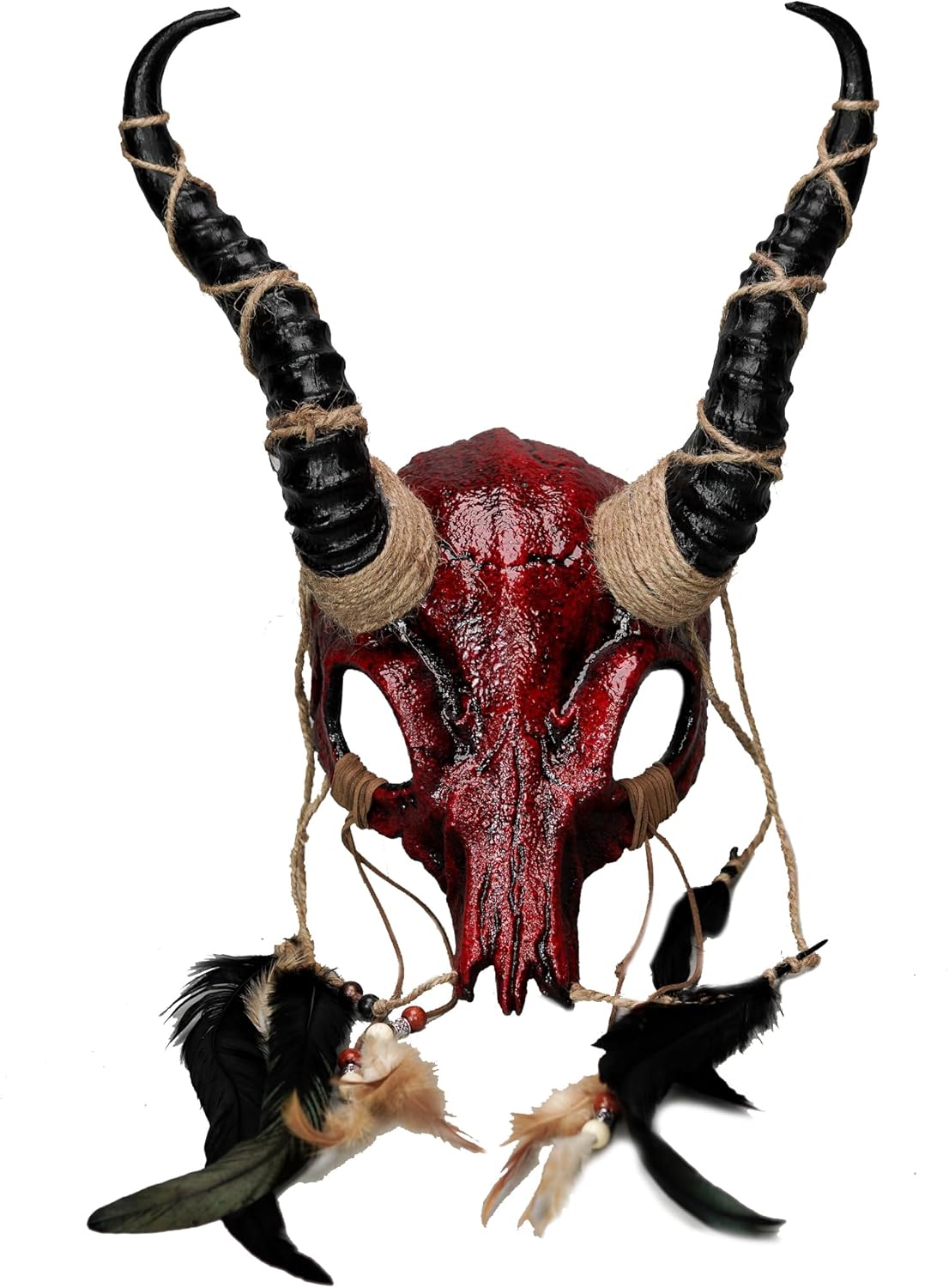 Elk Antler Deer Horns Headpiece Wendigo Antelope Goat Ram Horns Cosplay Masquerade Voodoo Headwear Pagan Animal Skull