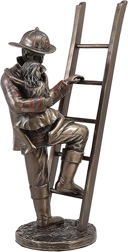 Miniatura 2 de Ebros Men of Duty - Figura decorativa de escritorio de bomberos, héroe salvador de niños, descendente de escalera, hechos heroicos, escritorio,