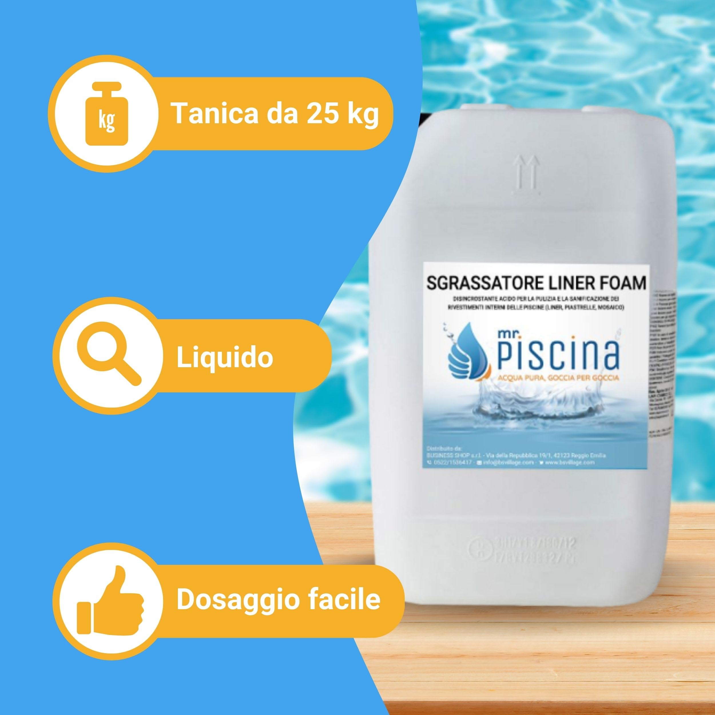 Sgrassatore liner Foam per rivestimenti interni piscina (25)