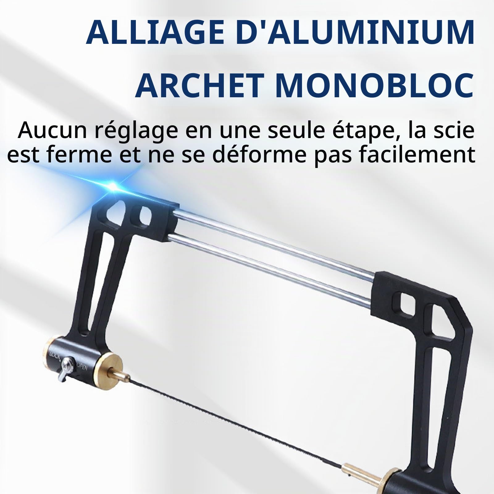 Scie à Main Professionnelle Robuste De 6 Pouces Avec Cadre à Feuilles Et 3 Lames De Rechange (15t/18t/24t), Outil Manuel De Coupe Multidirectionnel Pour Le Travail Du MéTal Et Le Bricolage