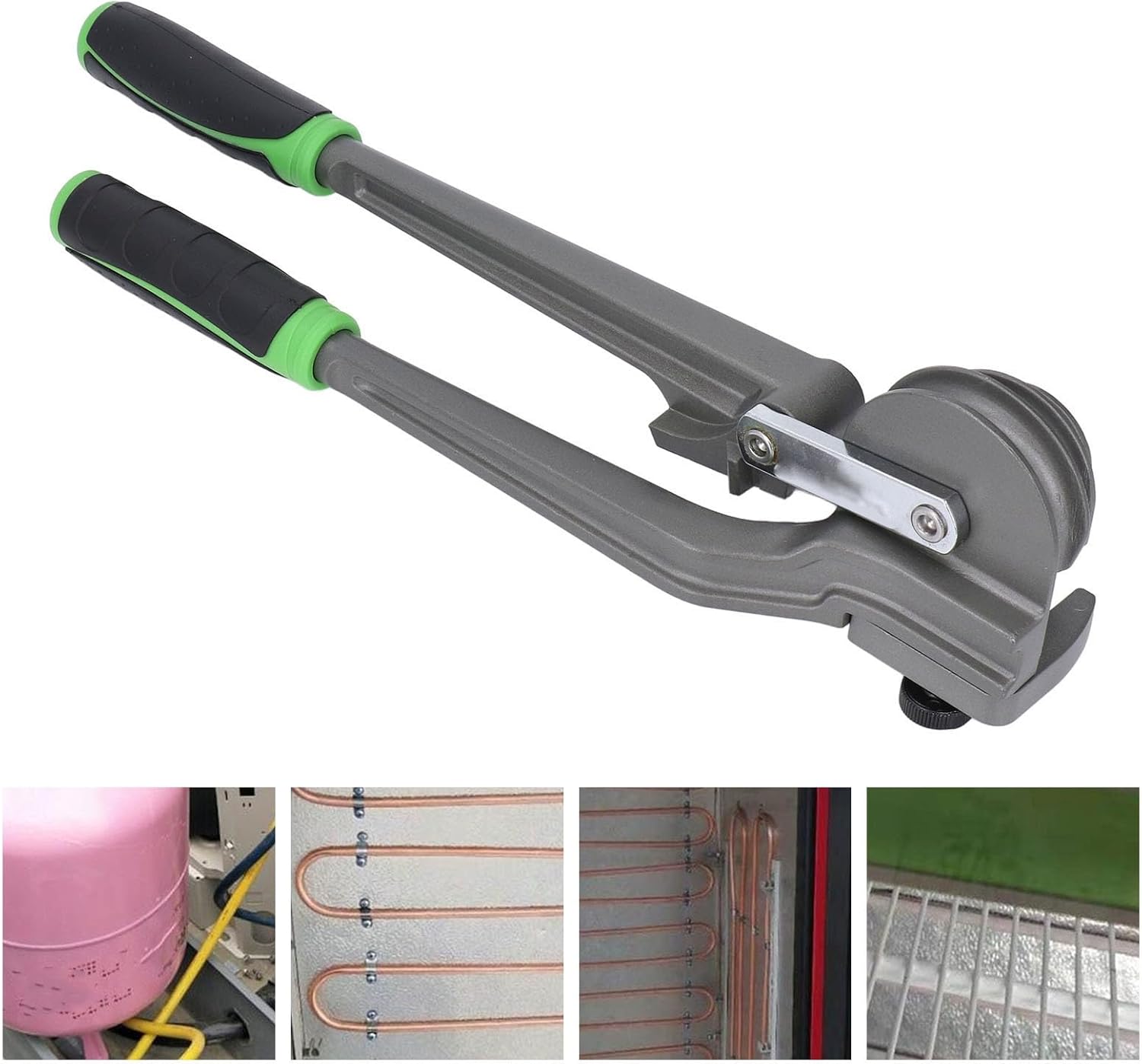 3 in 1 Tubing Bender, 1/4 3/8 1/2 Inch OD Copper Aluminum Tube Bender with Comfortable Grip, 180 Degree Wide Bending Range, for HVAC Refrigeration Repair
