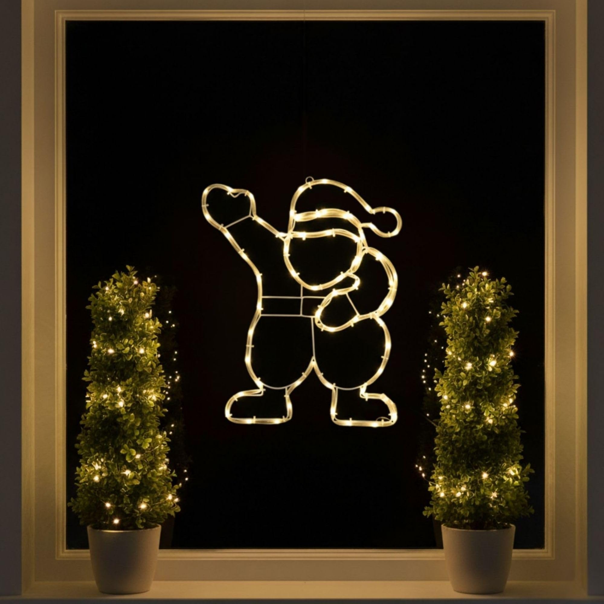 Fenster-Silhouette Weihnachten Weihnachtsdeko Fensterbilder für innen mit Saugnapf Fensterdeko zum aufhängen Indoor