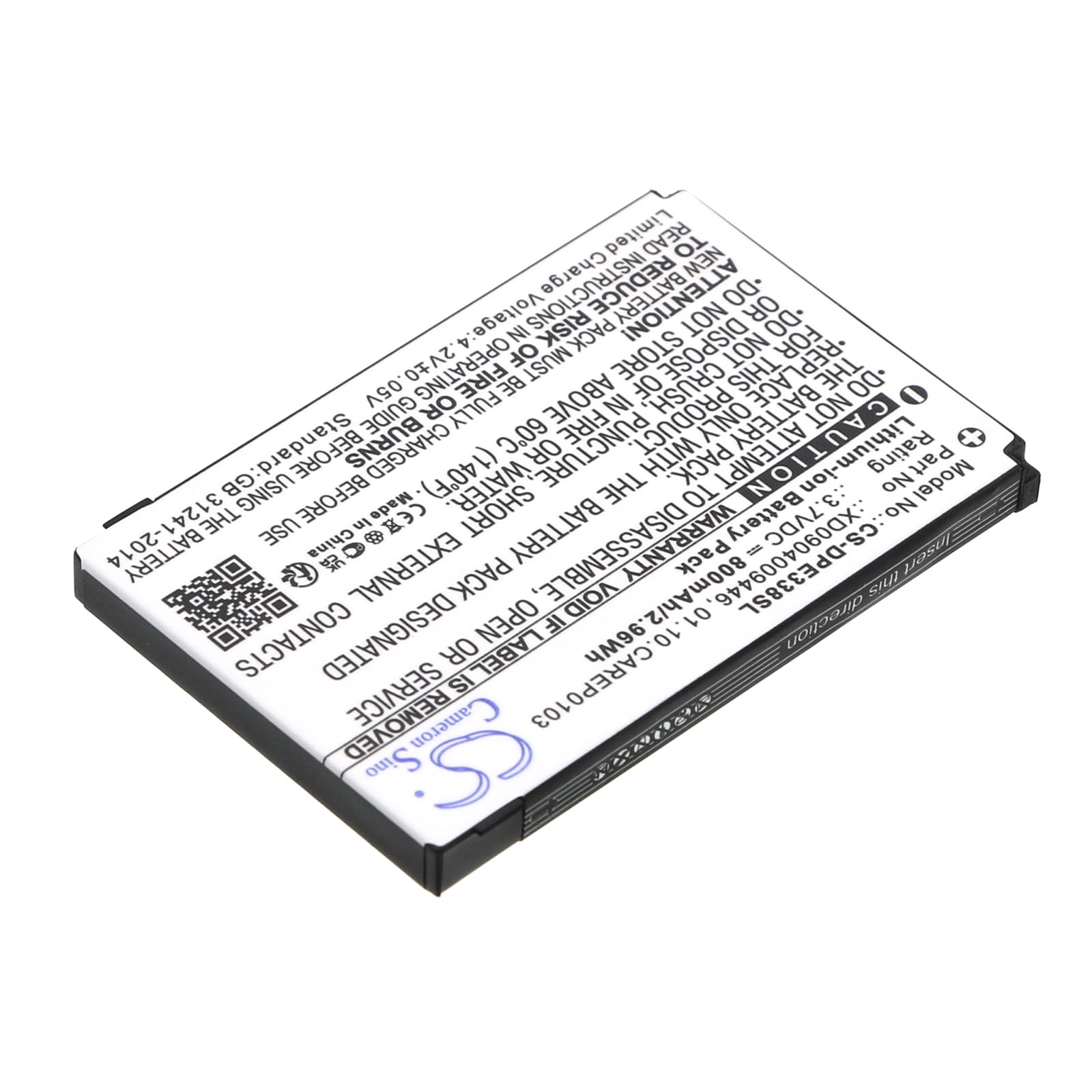 Batteria Li-Ion Per Doro PhoneEasy 409GSM, 3,7V - 800mAh, Compatibile, Dimensioni 44x39x5,5mm