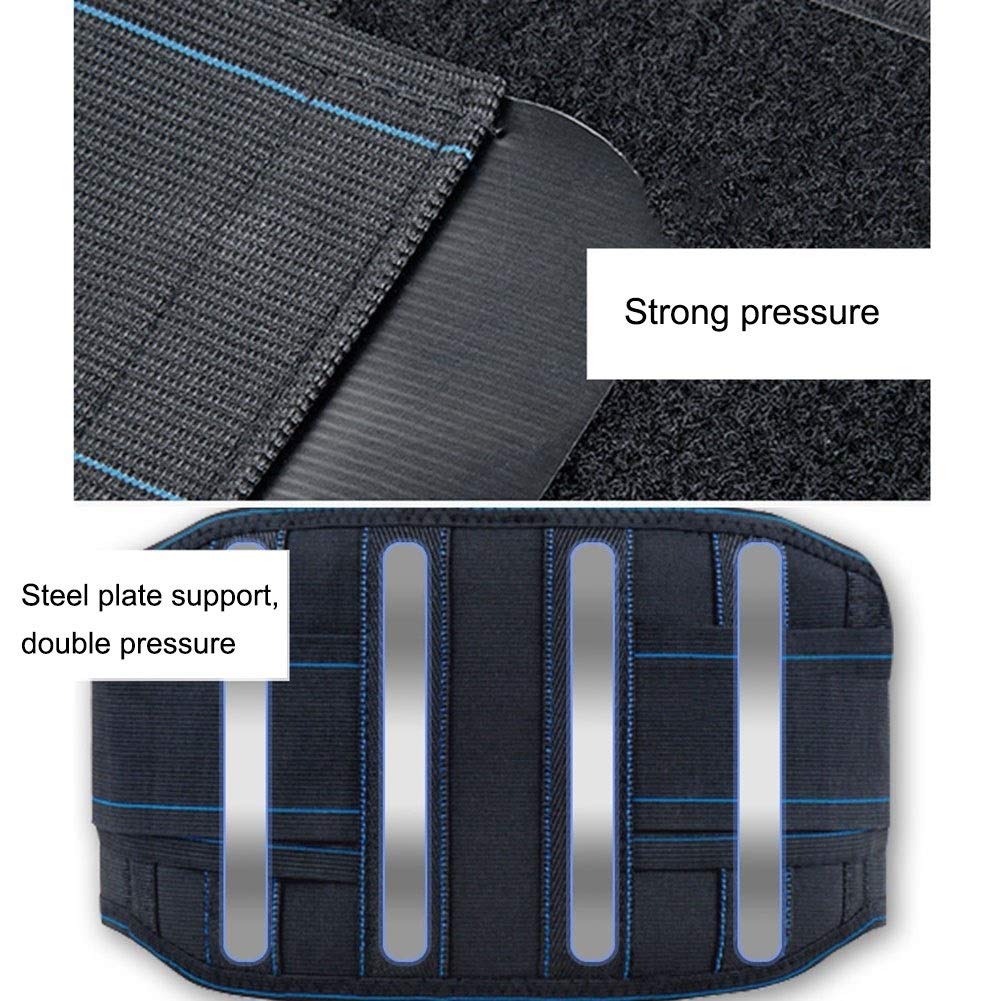Soporte Lumbar, cinturón de Soporte Lumbar Hombres Mujeres Correas de Cintura Ajustables para aliviar el Dolor de Espalda Hernia de Disco, ciática, escoliosis (Size : L)