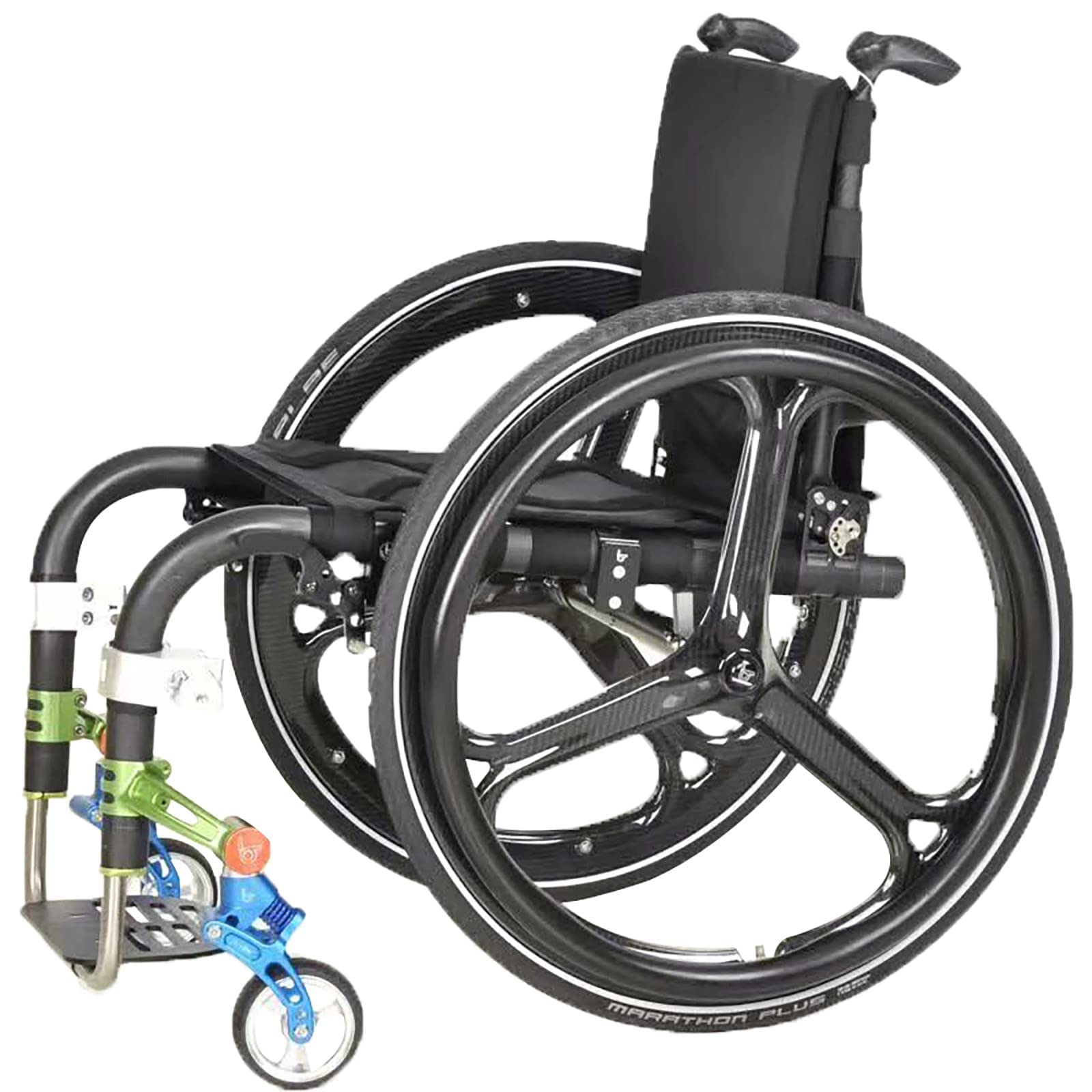 Rollstuhl-Schiebefelgenabdeckungen, 22/24-Zoll-Hinterrad-Sportrollstuhlabdeckung, rutschfeste Handschiebeabdeckung – Big Wheel Silikon-Schutzhülle (schwarz, 24 Zoll)