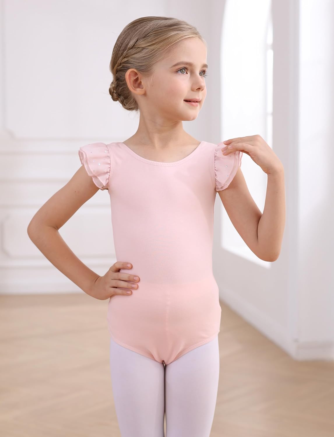 MdnMd Long Skirt Ballet Dance Leotards for Toddler Girls Ballerina Outfit Dress - Image 2