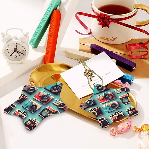 Miniatura 6 de Divertido adorno de cerámica de Navidad, adornos de Navidad, adornos de vacaciones, árbol de Navidad, decoración del hogar, colección retro de