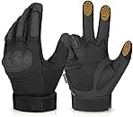Tactical Gloves for Men, Motorcycle Military Combat Gloves Black Airsoft Gloves Touchscreen for Airsoft Outdoor Hunting Shooting Paintball Work Motorcycling Climbing