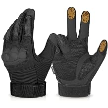 KUMGIM Tactical Motorcycle Gloves with Knuckle Protection Touchscreen