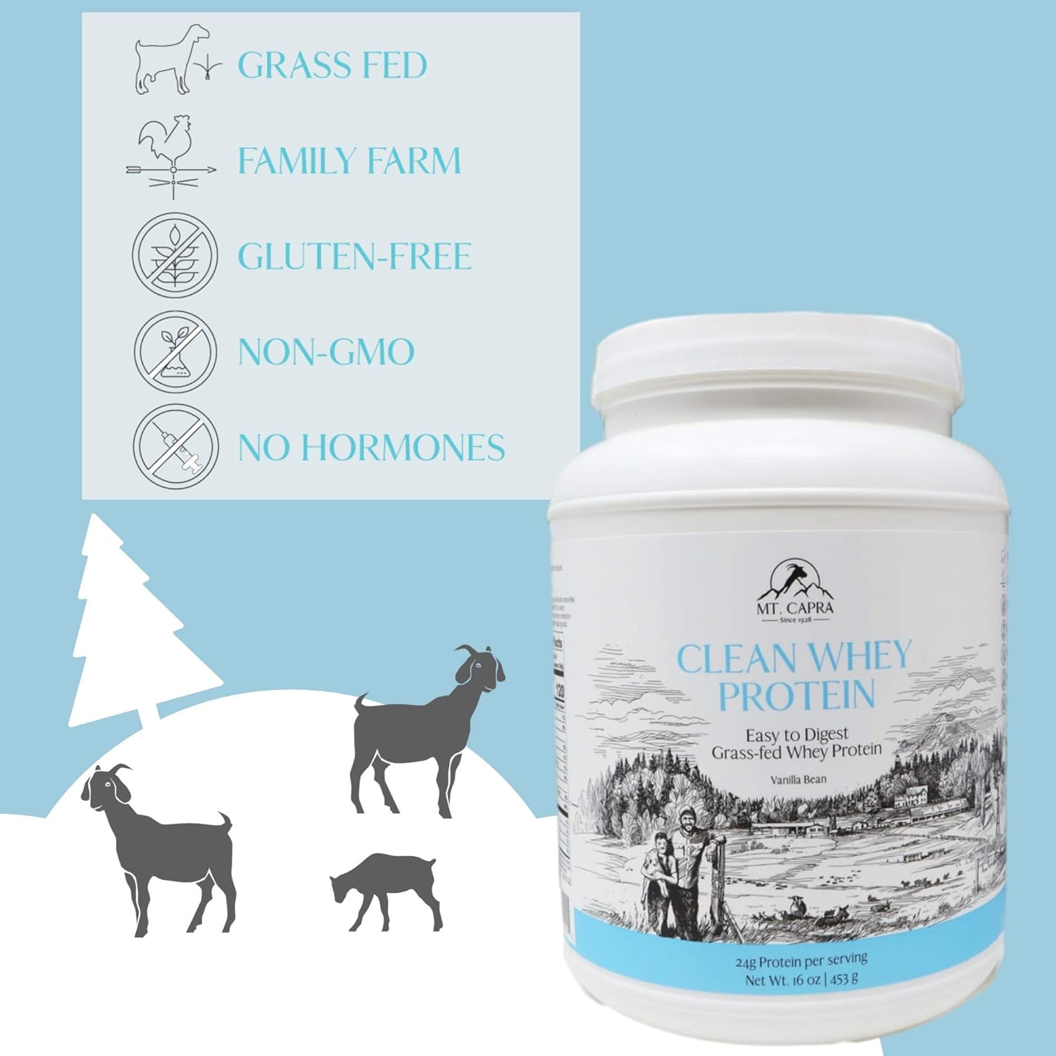 Buy Mt. Capra Goat Whey Protein GrassFed Undenatured Whey Protein