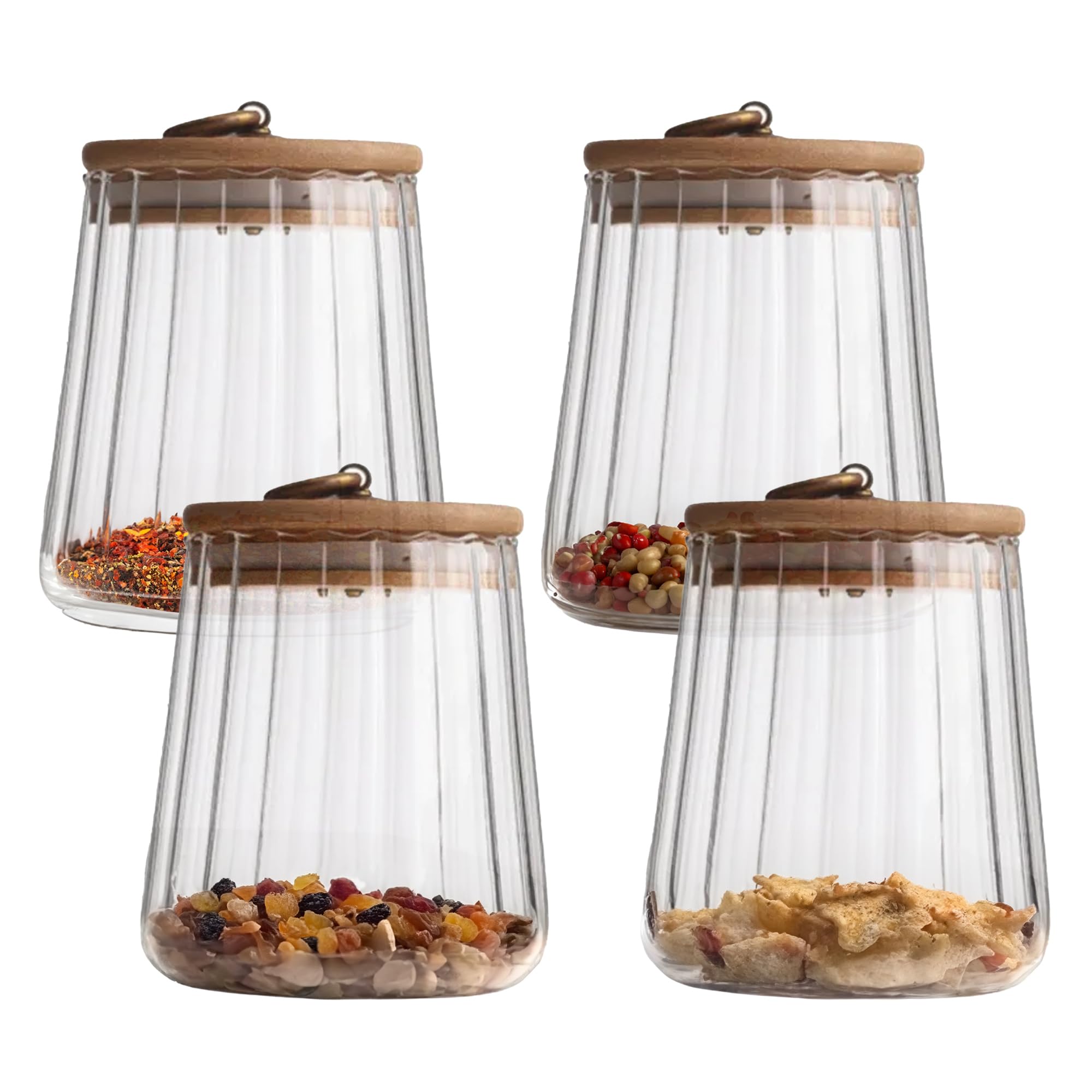 UMAI Borosilicate Glass Jar with Bamboo Lid | Kitchen Organizer Items and Storage | Multi-utility, Leakproof, Airtight Storage Jar for Cookies, Snacks, Tea, Coffee, Sugar | 620 ml | Pack of 4-image-17