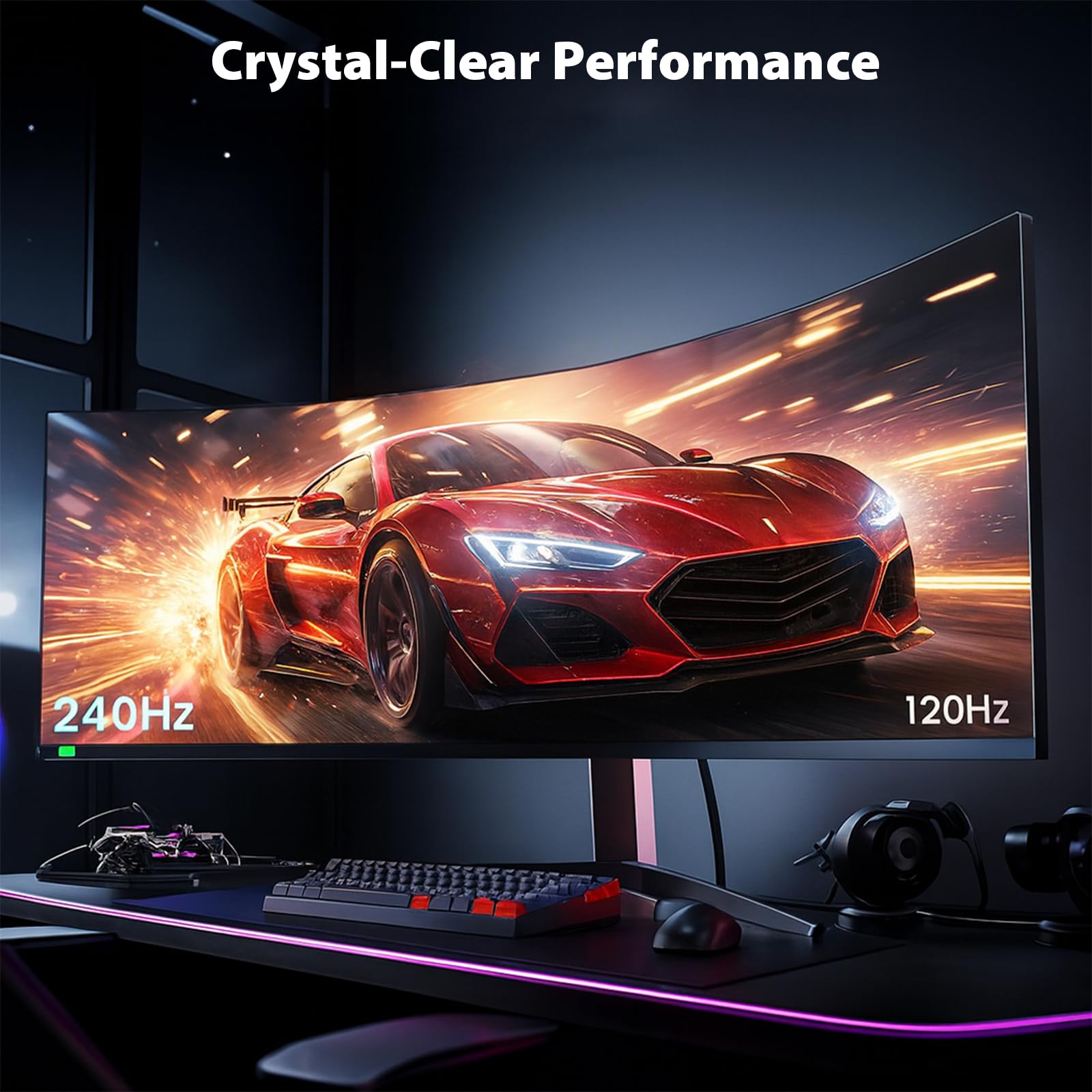 Cyberguys! Câble DisplayPort 2.1 tressé avec connecteurs plaqués or, câble DisplayPort 2.1 prenant en charge 16K @ 60 Hz 8K @ 120 Hz 4K @ 240 Hz, HDR10, DSC, HDCP - Certifié conforme pour moniteur de