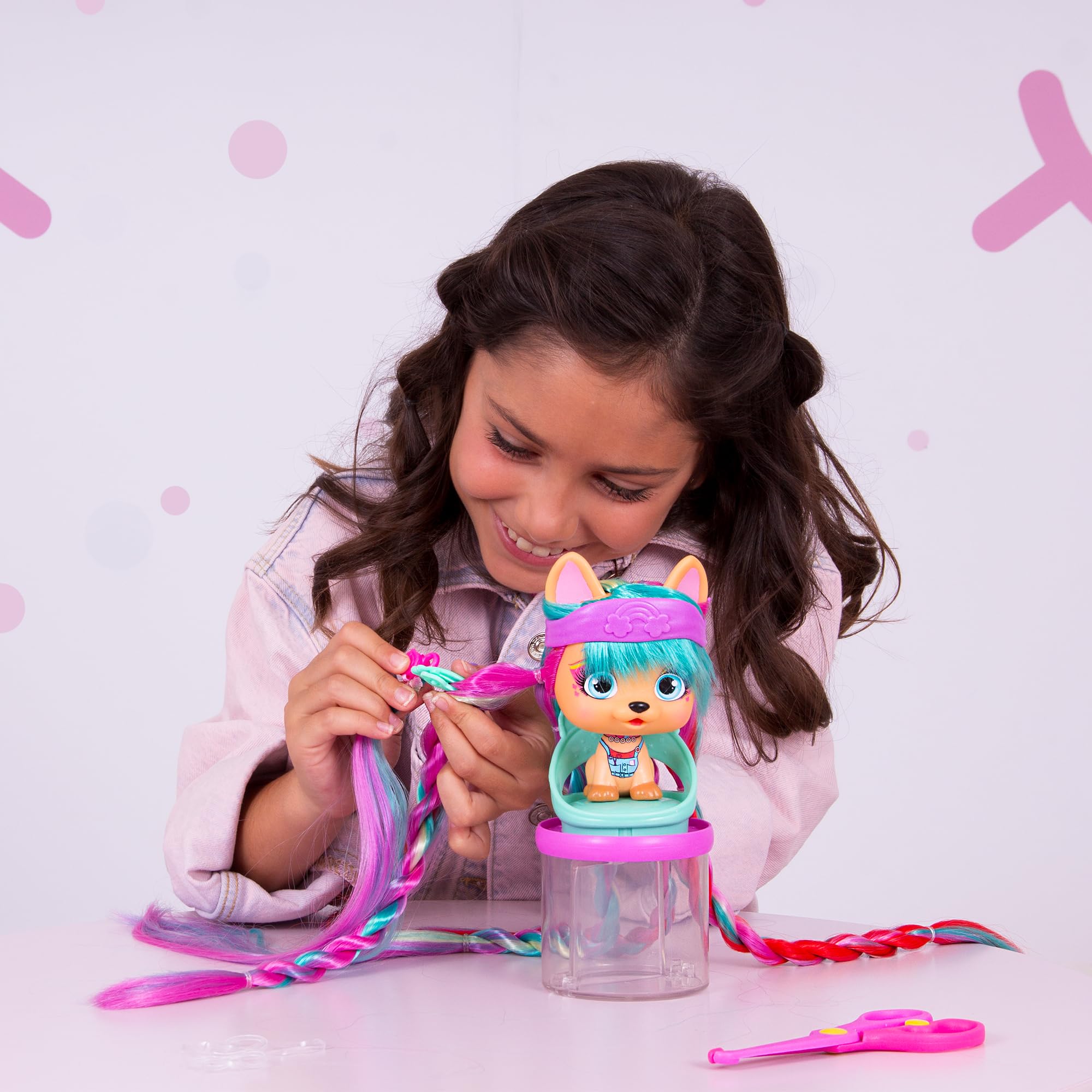VIP PETS HAIR ACADEMY Włosy XXL do stylizacji, przycinania i przedłużania włosów - ALEXIA COLLECTIBLES-Zabawka prezent dla chłopców i dziewcząt od 3 lat