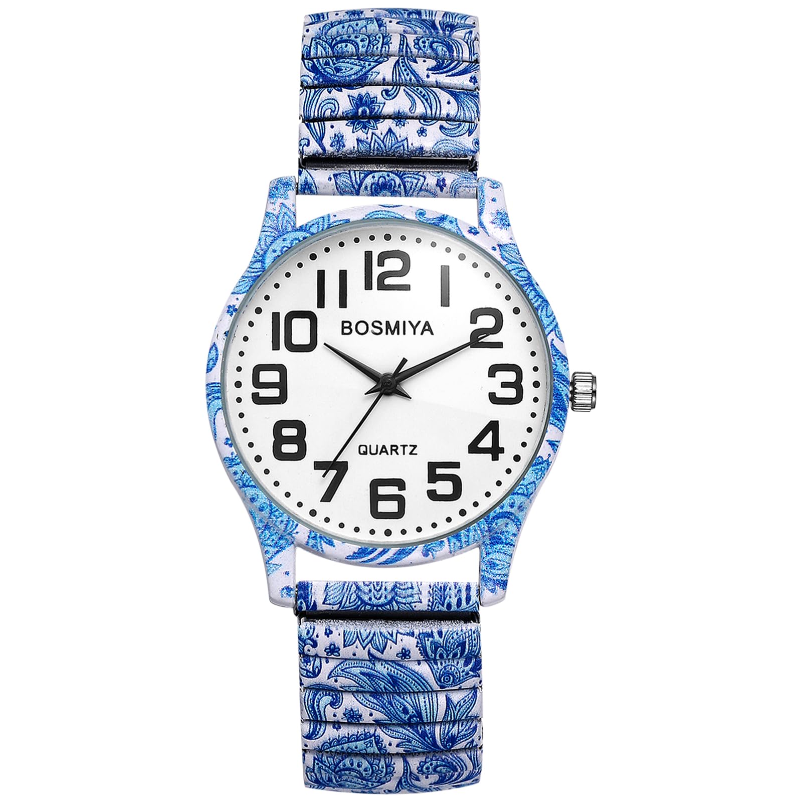 OIDEA Women Large Face Stretch Band Quartz Watch