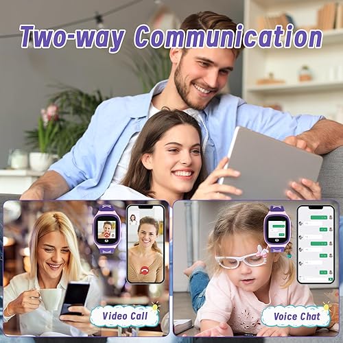 Miniatura 3 de wsgpxtybb Reloj inteligente 4G para niños con rastreador GPS, reloj inteligente para niños con videollamada, chat de voz, cámara SOS, reloj