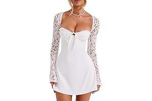 Women's Solid Color Lace Up Backless Sexy Lace Dress