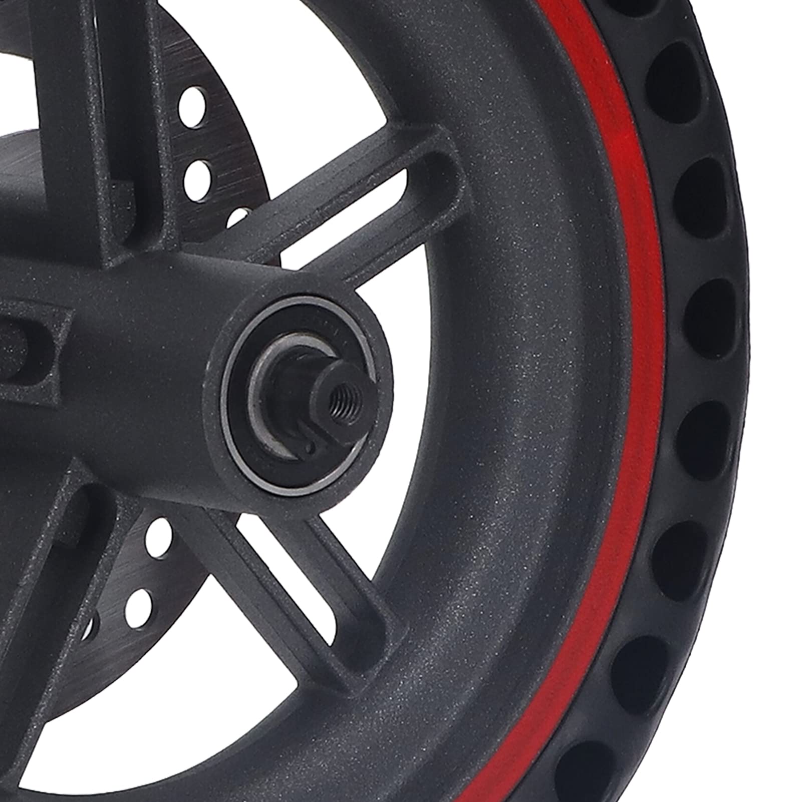 Conjunto de Rueda Trasera de Scooter eléctrico neumático Celular de Scooter eléctrico con 120 mm de Disco Freno Rojo Capacidad de rodamiento Fuerte para pro2 m3