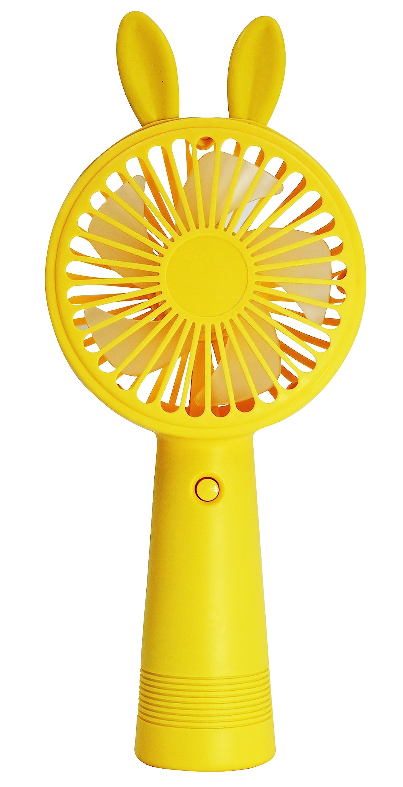 BeFunky Handheld USB Rechargeable Fan Portable USB Fan Mini Hand Fan for Home/Office/Travel - 3 Speeds, 4 Hours. Rabbit Ear Design (Yellow)-image-10
