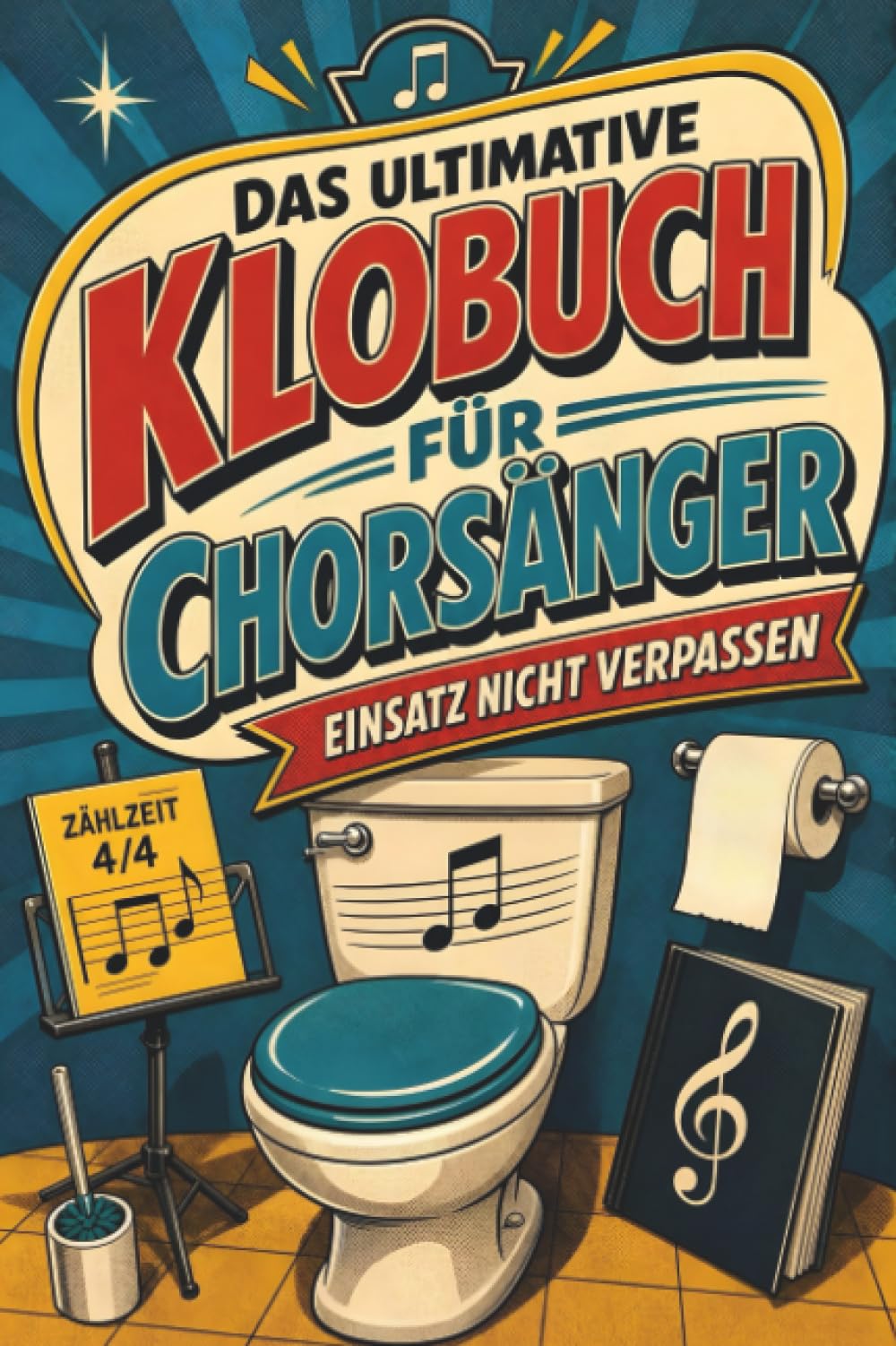 Das ultimative Klobuch für Chorsänger: Einsatz nicht verpassen. Lustiges Geschenk für Fans von Singen, Chor und Gesangsvereinen