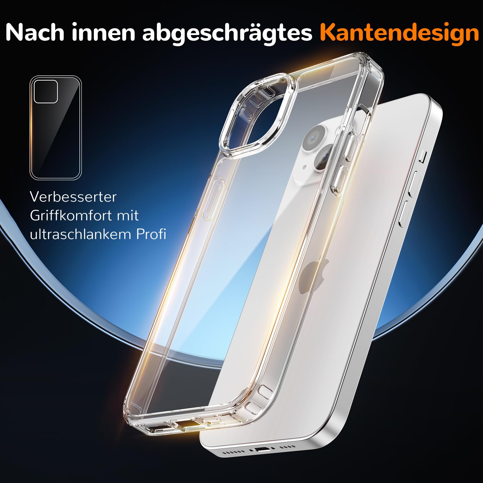 Clear Case for iPhone 15, Ultra Thin, Shockproof TPU Cover, Anti-Yellowing, Crystal Clear, Phone Case for Apple iPhone 15 - Clear — view 3