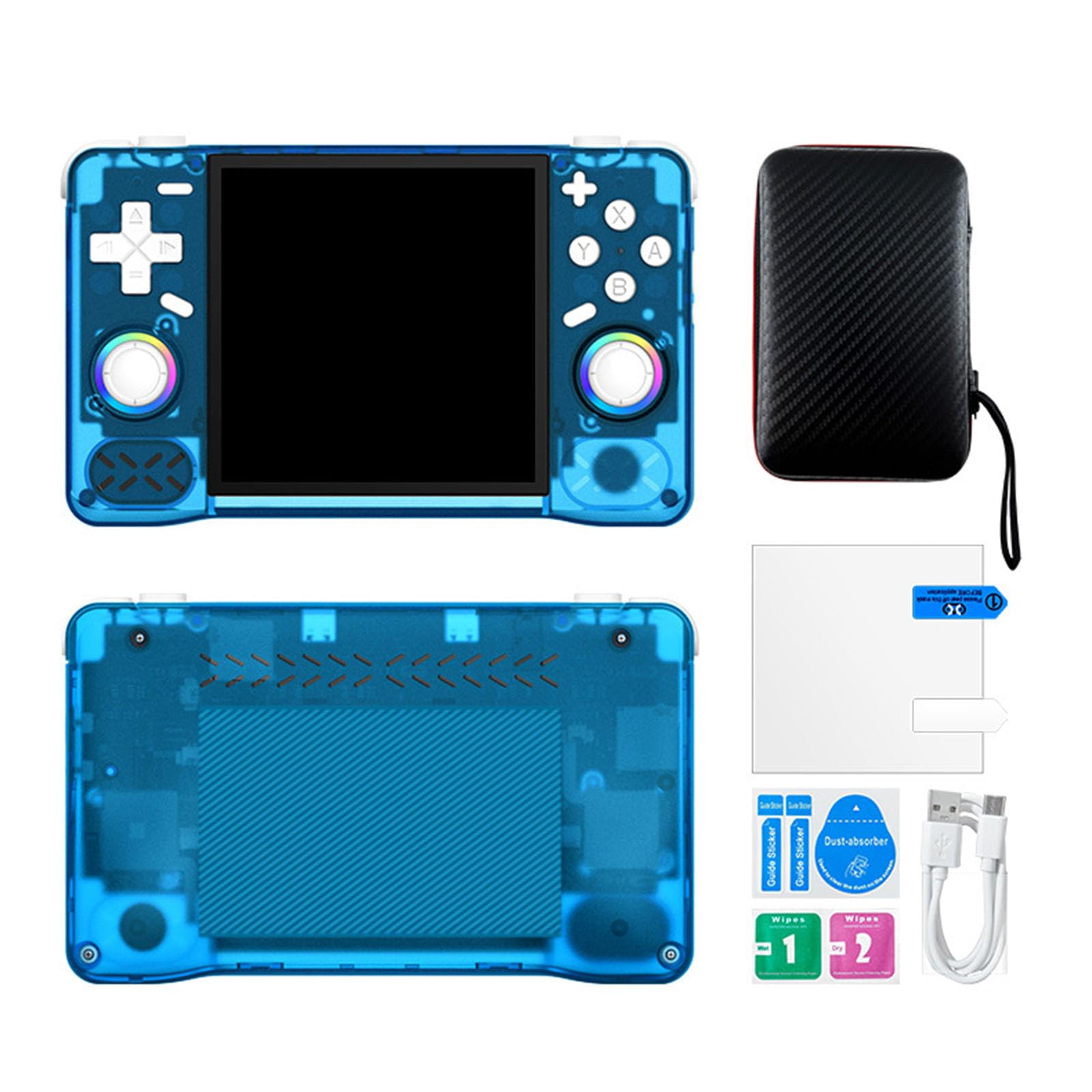 Verbesserte Handheld Spielekonsole, Retro Spielekonsole, klassischer Emulator, 4-Zoll Bildschirm, Open Source Taschen Videospiel, ergonomischer Joystick Handheld