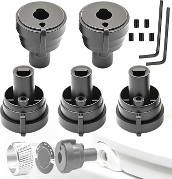 5 Pack Replacement Knob Compatible with Brondell Bidet Toilet Seat, for Non-Electric Swash Seat, Injection Moulding,ABS Material, Black