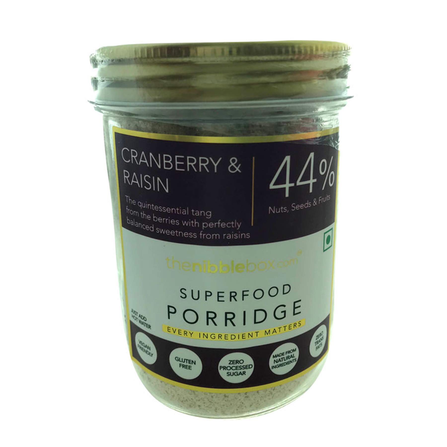 thenibblebox Cranberry And Raisin Almond flour Superfood Porridge Instant Breakfast Mix, 200g Jar [ 44% dry fruits, gluten free, vegan friendly, no refined sugar, no artificial flavours.] 5g protein per serving-picture-14