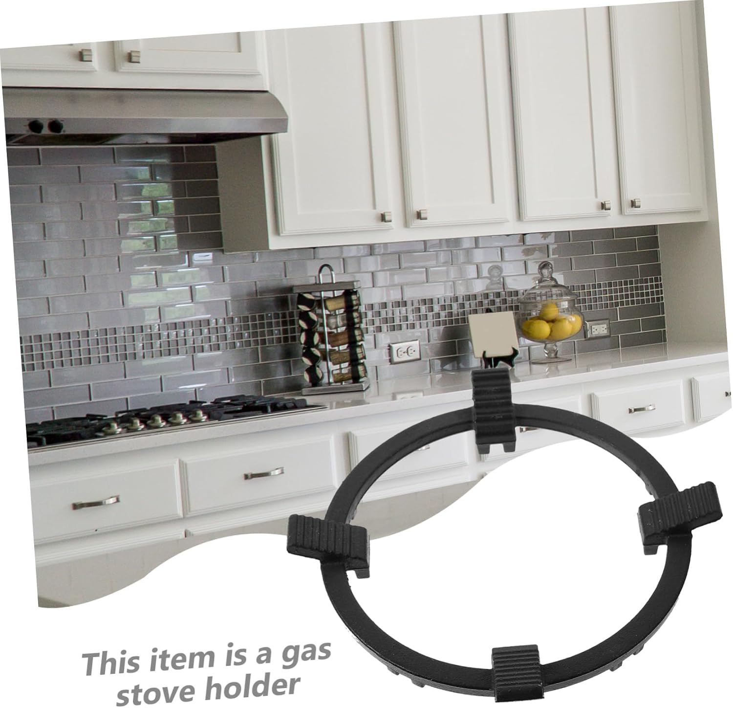 KICHOUSE Gas Stove Racks Cast Iron Pot Brackets for Small Pans