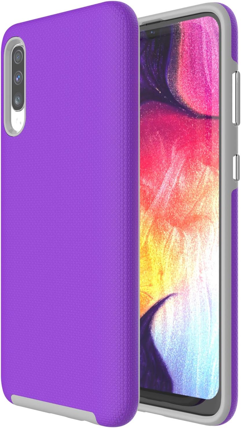 ALDHOFA Samsung A50 Case Cover with Shockproof TPU Frame Slim Fit Protective Case for Samsung Galaxy A50 - Purple