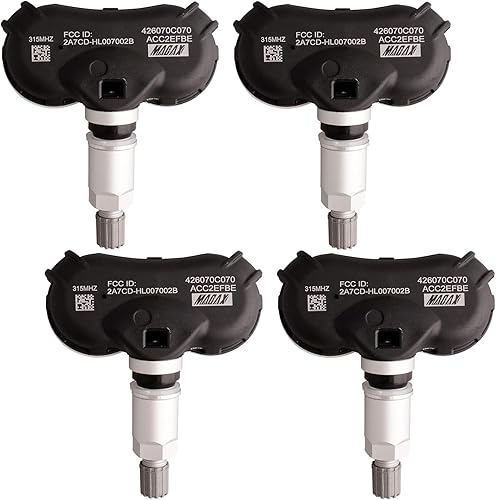 MACAX Sensor de sistema de monitoreo de presión de neumáticos TPMS de 315 MHz OBD Re-learning, adaptación compatible con Toyota Sequoia Sienna