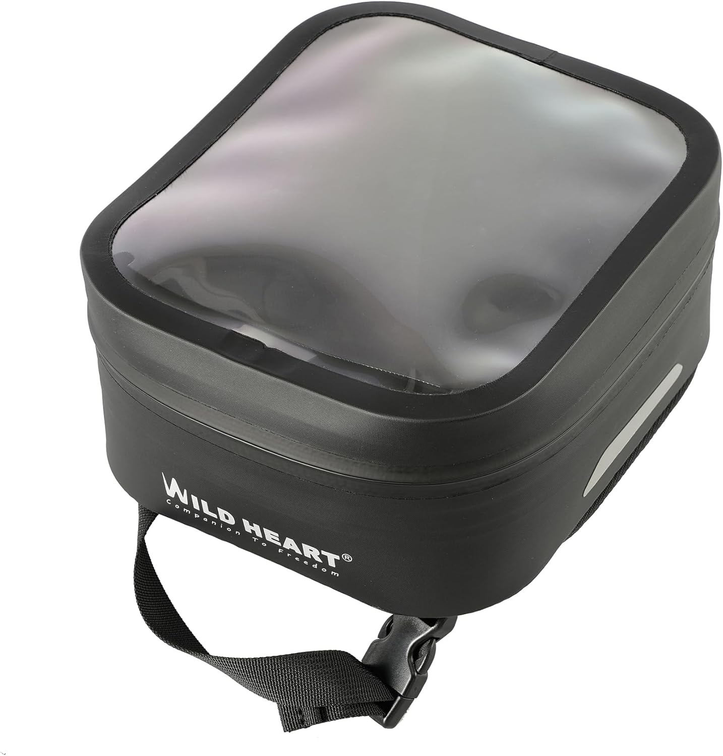 WILD HEART Multifunctional Hanging Bag Motorcycle Waterproof Quick Release Fuel Tank Bag Outdoor First Aid Pouch (Clear Black)