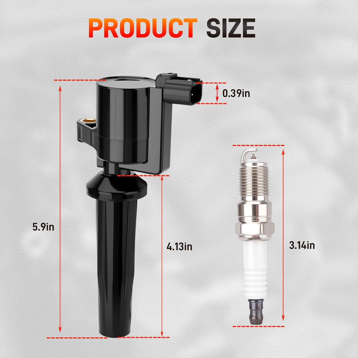 DG504 Set of 4 Ignition Coil Pack and Iridium Spark Plug Compatible with Ford Mazda Mercury - Escape Focus Transit Tribute Connect Mariner 2.0L 2.3L Replace#FD505 DG501 DG541 DG507 4M5G12A366BC
