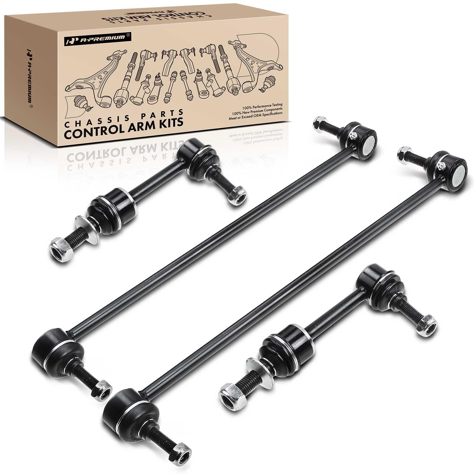 A-Premium Set of 4, Front & Rear Sway Bar Links Kit Stabilizer Bar Links, Compatible with BMW 525xi 2006-2007, 528xi 2008, 530xi 2006-2007, 535i