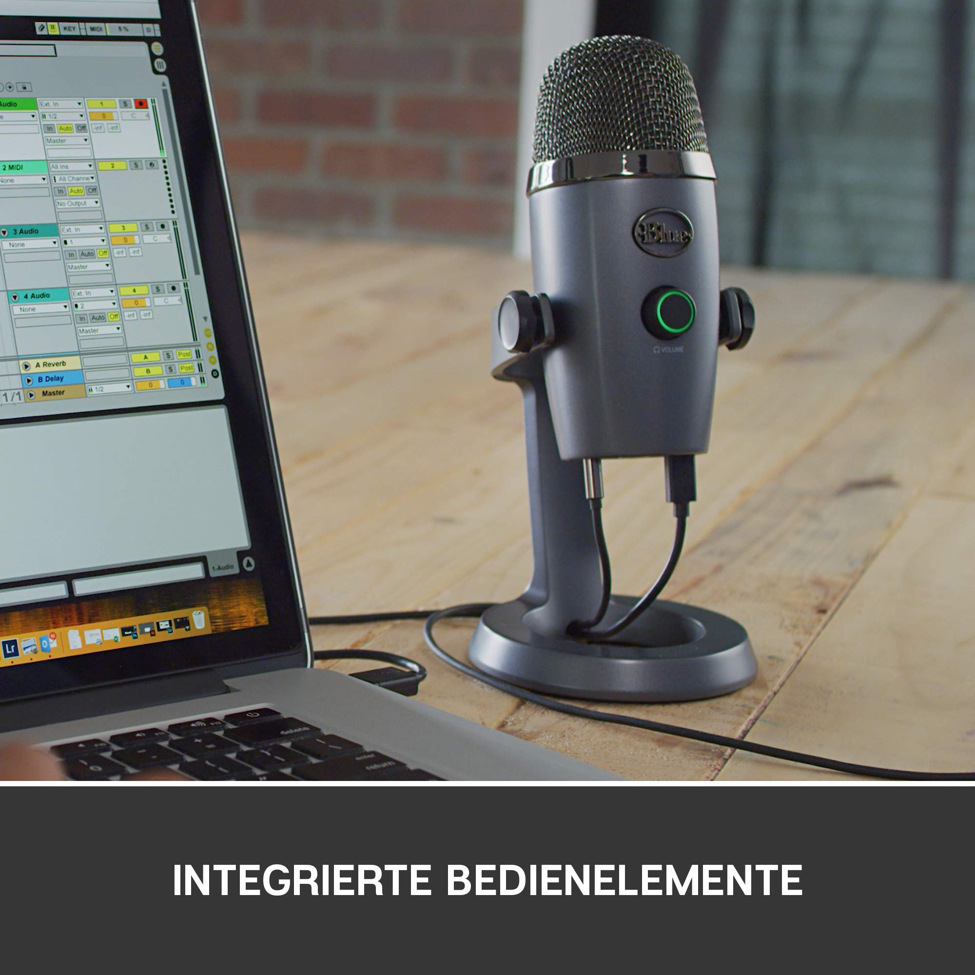 Blue Yeti Nano Premium USB-Mikrofon für Aufnahmen, Streaming, Gaming, Podcasting auf PC und Mac, Mit Blue VO!CE-Effekten, Nieren- und Kugelcharakteristik, Latenzfreies Monitoring - Grau