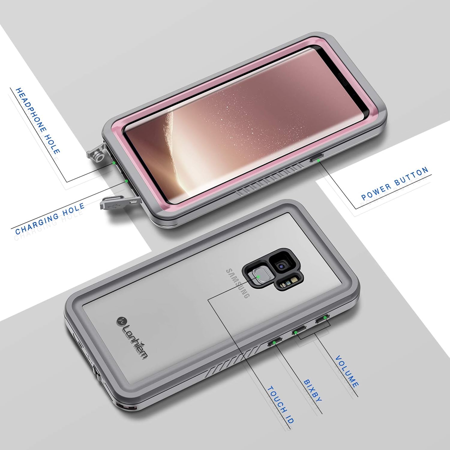 Flаѕh Dеаlѕ - 70% оƒƒ Lanhiem Samsung Galaxy S9 Case, IP68 Waterproof Dustproof Shockproof Case with Built-in Screen Protector, Full Body Sealed Underwater Protective Clear Cover for Samsung S9 (Pink) 70% оƒƒ Evеrуthіng Lanhiem Samsung Galaxy S9 Case, IP68 Waterproof Dustproof Shockproof Case with Built-in Screen Protector, Full Body Sealed Underwater Protective Clear Cover for Samsung S9 (Pink)