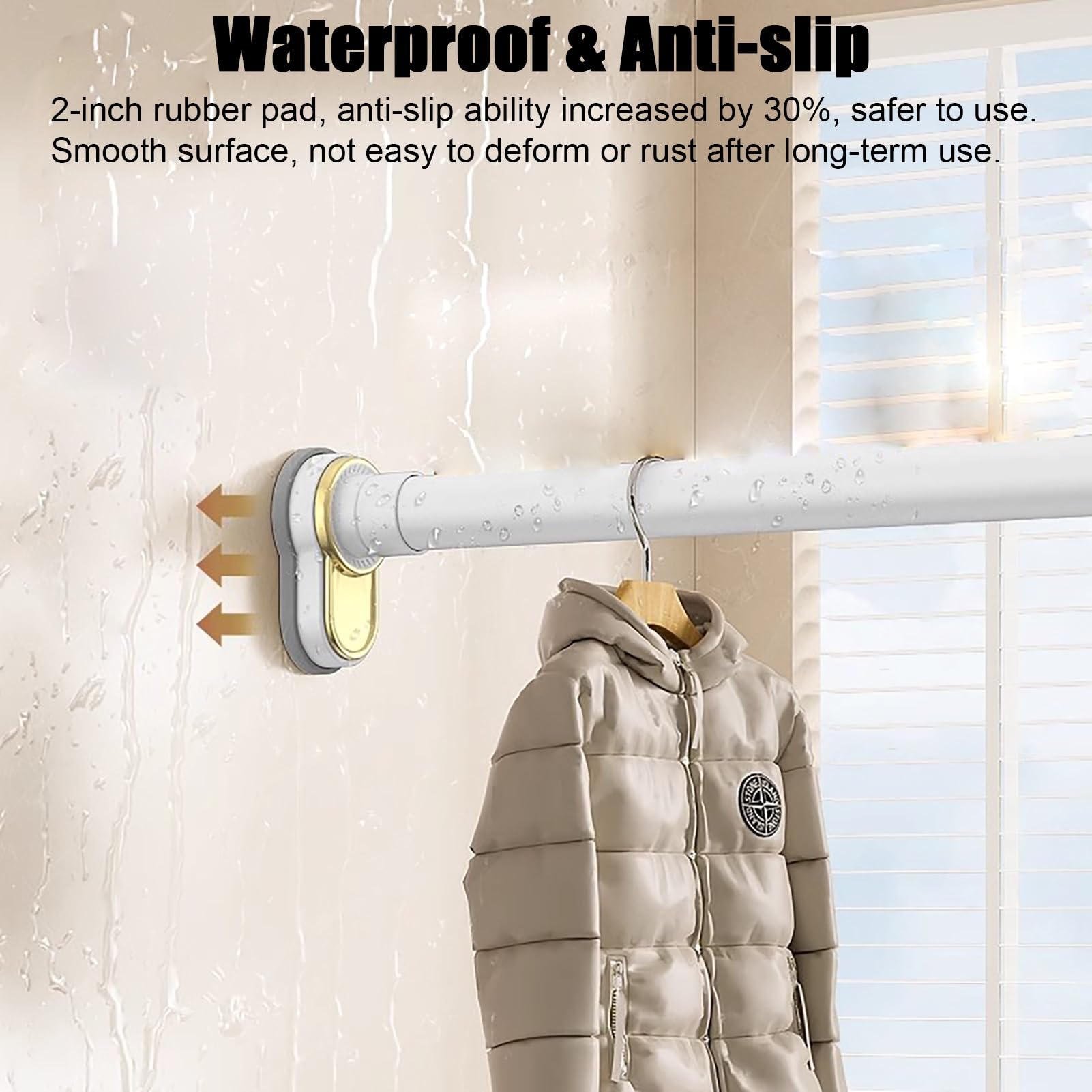 Tringle extensible pour penderie et buanderie, tringle de rangement amovible en métal pour vêtements
