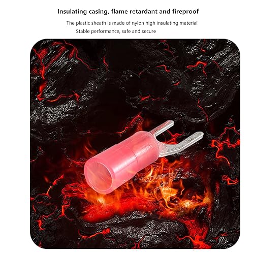 Miniatura 4 de Kit surtido de terminales, 260 conectores eléctricos de alambre aislado, horquillas de anillo mixto, terminales de crimpado, kit surtido de