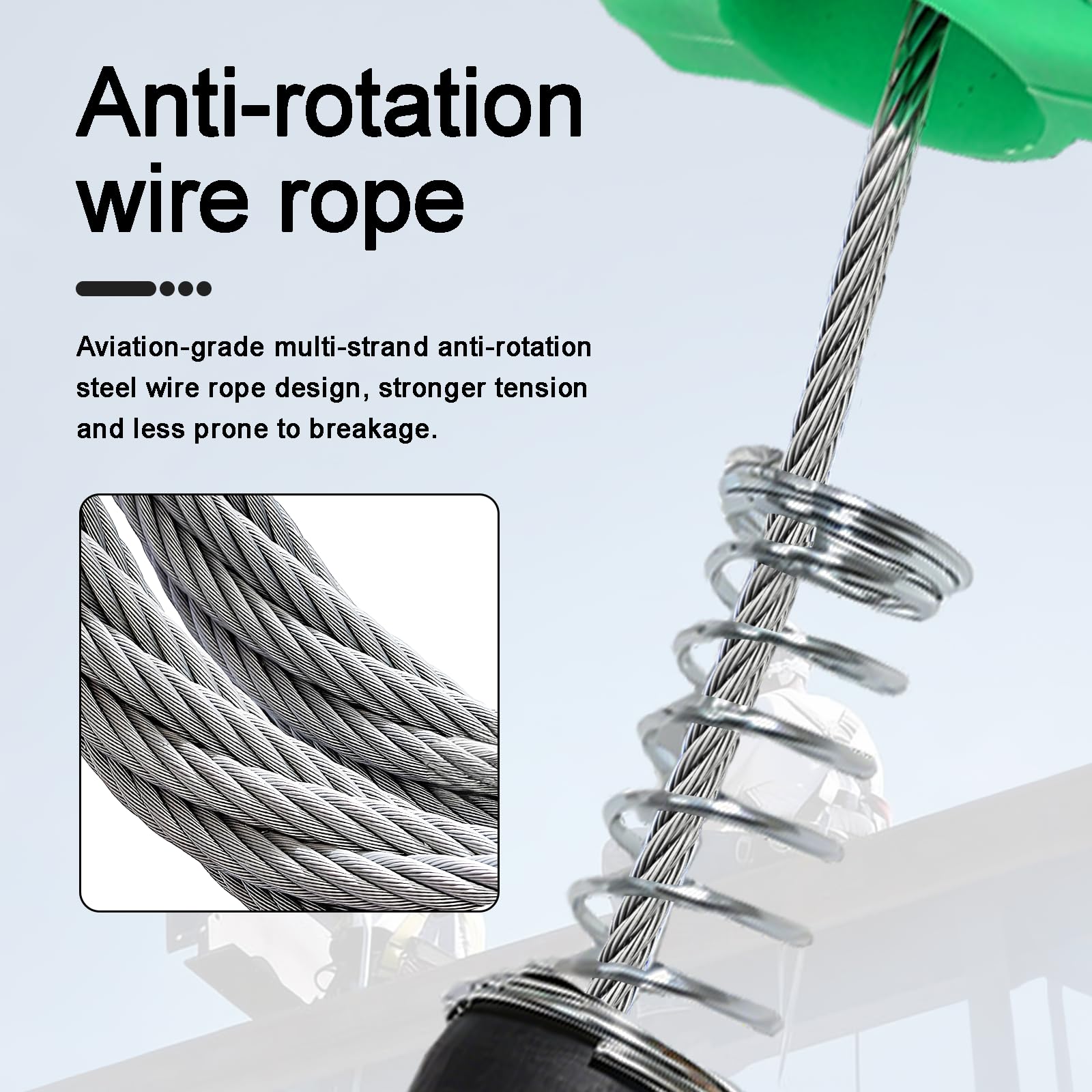 Arnes Linea de Vida Retractil 5m Anticaidas Seguridad 150kg Tejado Construccion