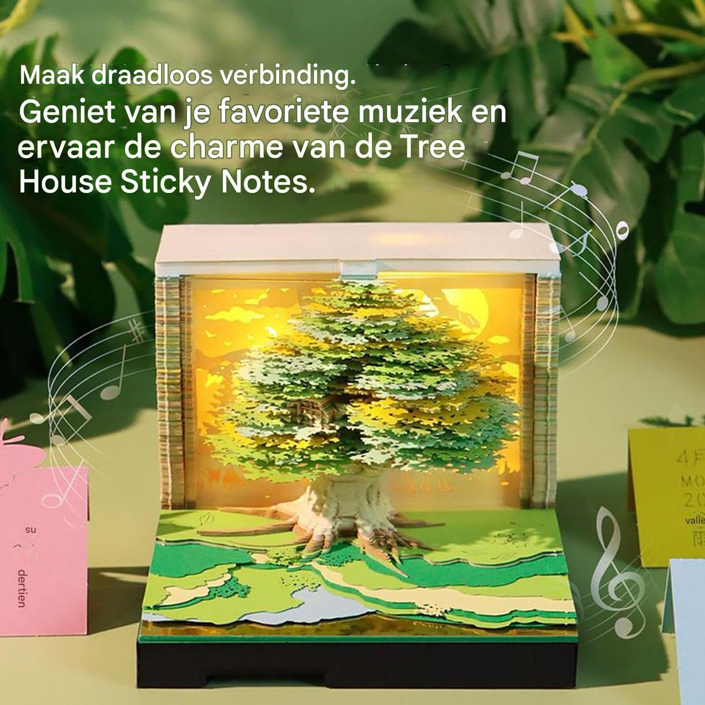 Agenda 2026 Treehouse Treehouse Treak Away 2026 Creative Paper Sculpture Art Note | Cuscinetti memo multicolore per studenti degli insegnanti di scuola